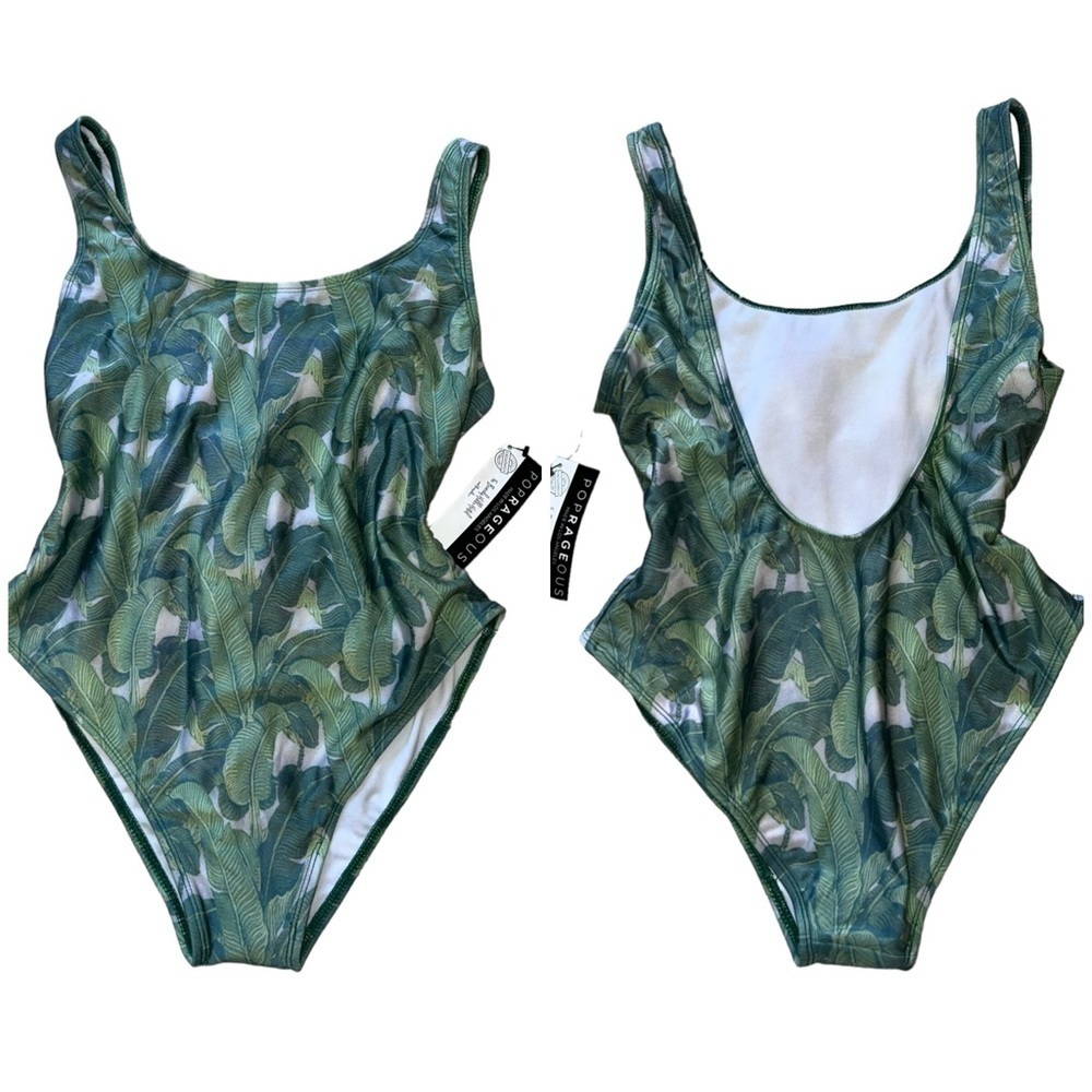 POPRAGEOUS Banana Leaf Swimsuit XL